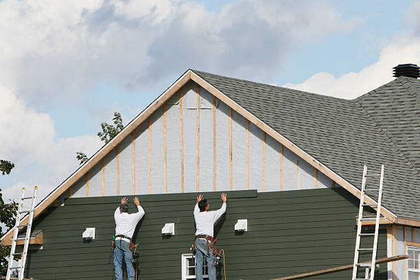 Professional Emergency Siding Repair technician working in Bedminster, NJ